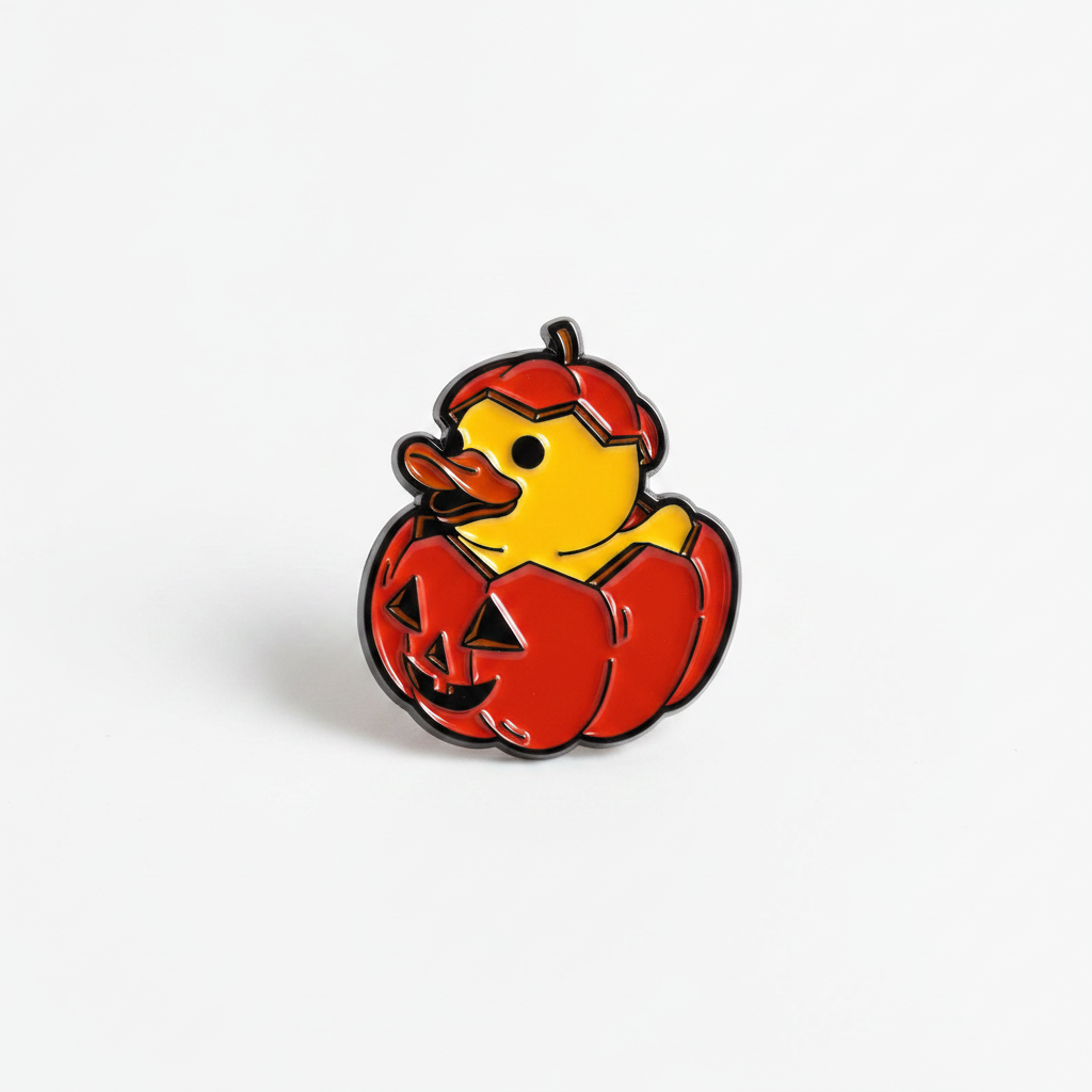 Pin’s Canard Jaune Citrouille