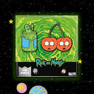 Pin Rick et Morty Set 1.1 - Rick-ornichon et Morty Cerise
