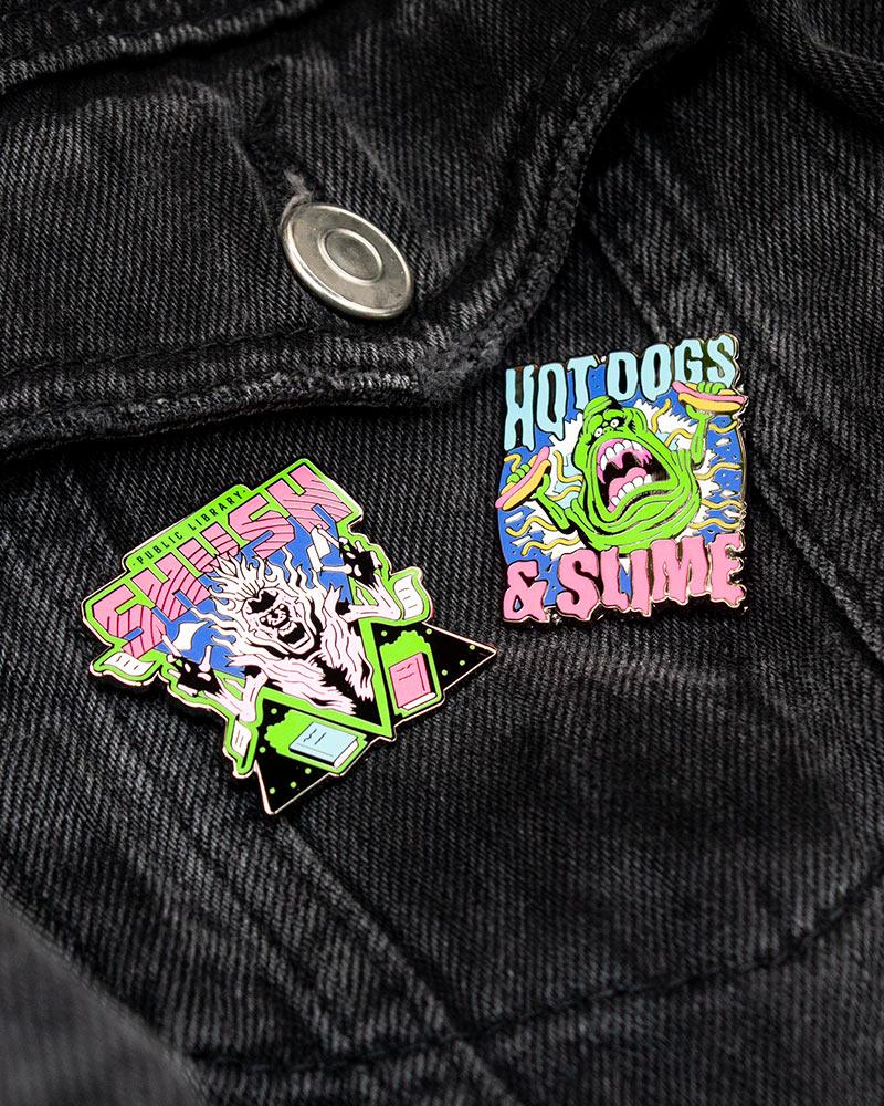 Ghostbusters Pin Set 1.2 - Bibliotheekspook & Slijm