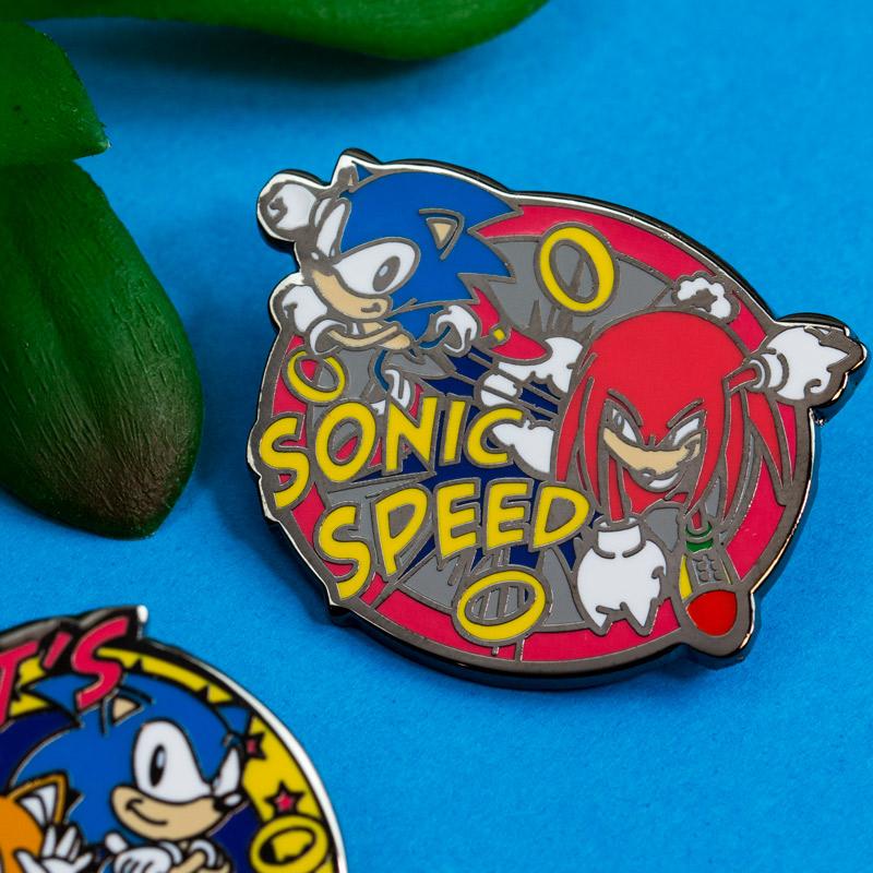 Pin's sonic the hedgehog set 1.3 - Let’s Roll & Sonic Speed