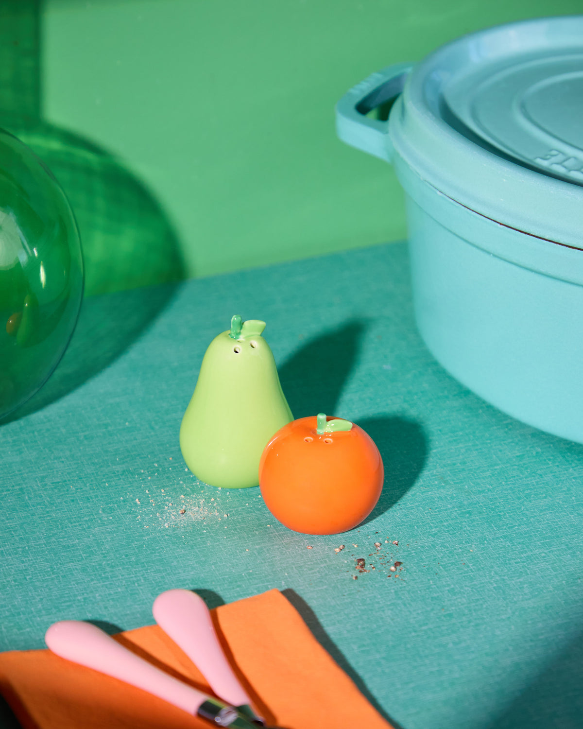 Salière et poivrière Orange Poire
