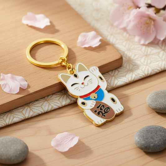 Luck To Go Lucky Cat Keyring
