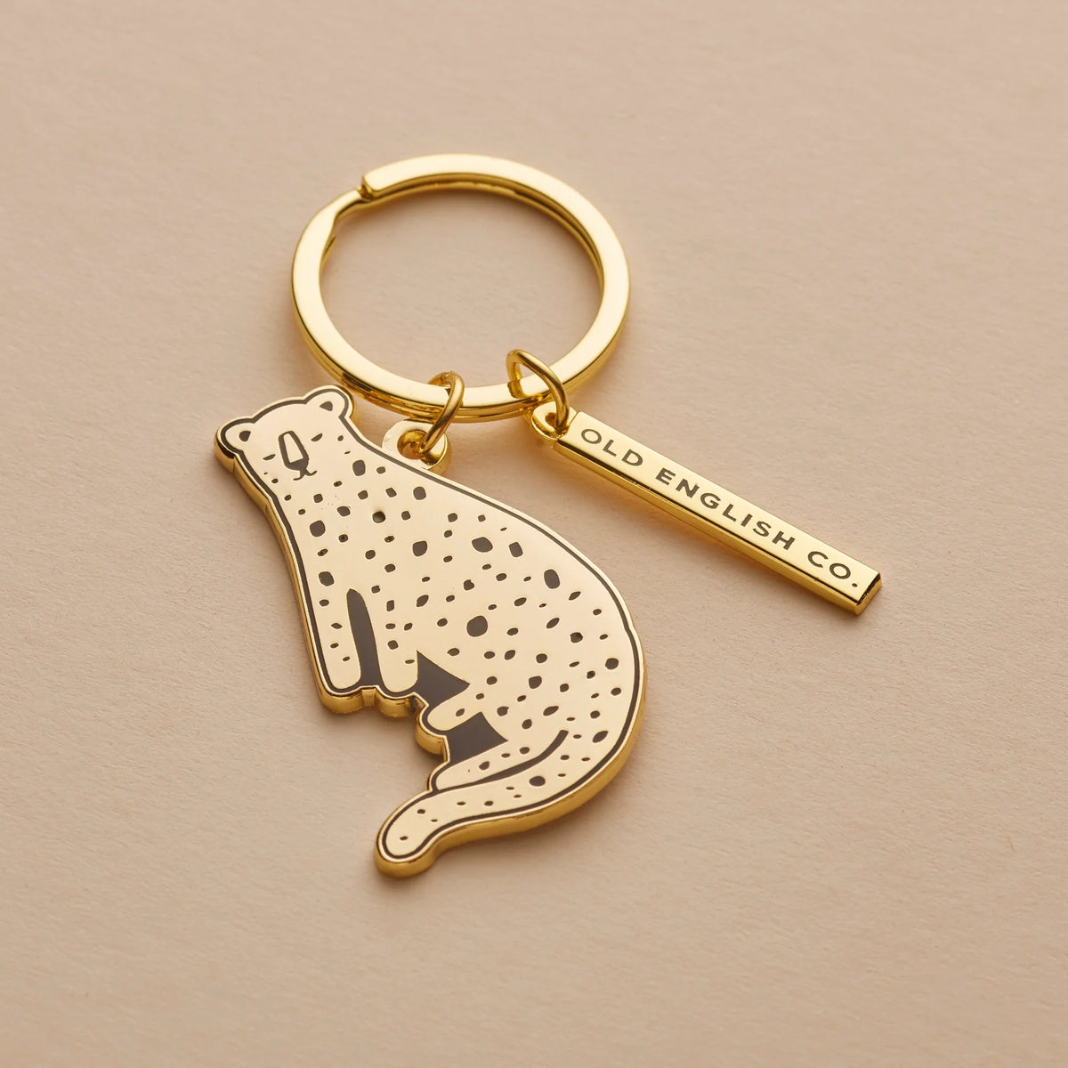 Gouden luipaard sleutelhanger