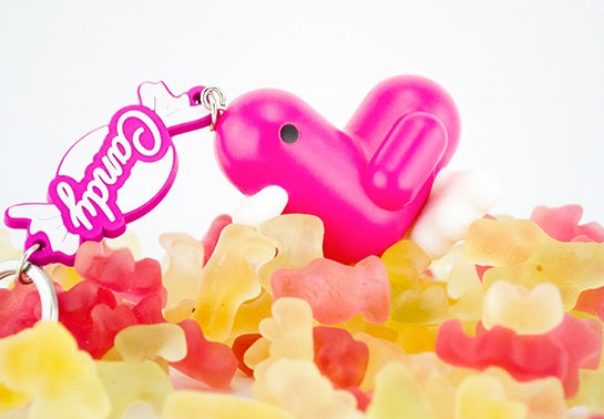 Fuchsia Candy Duck Key Ring