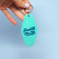 Motel-style keyring “Poulette for Life”