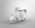 Keyring White Scooter