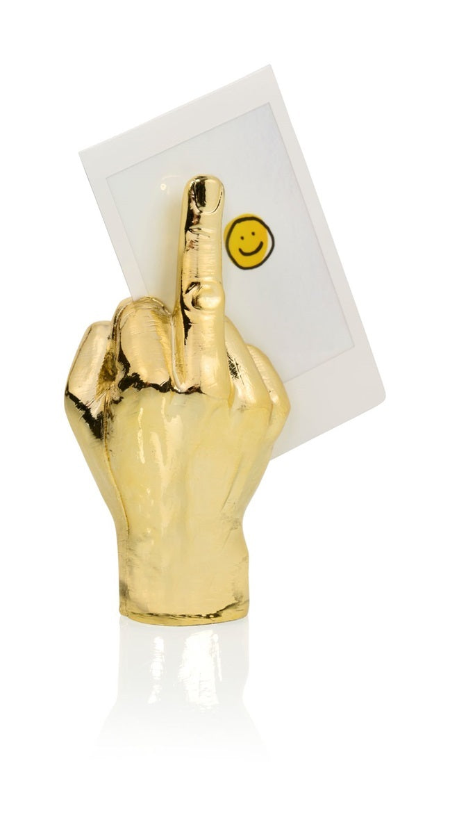 F**k Hand Magnetic Photo Holder - Gold