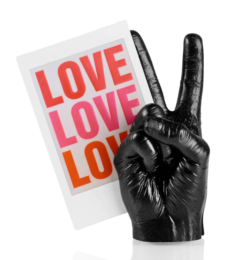 Magnetische fotolijst - Hand in vrede - Zwart