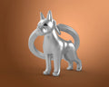 Schlüsselanhänger Boxer Silber