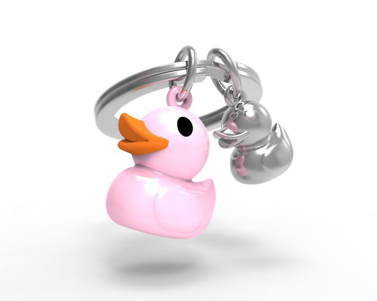 Porte-Clés Canard Rose Clair