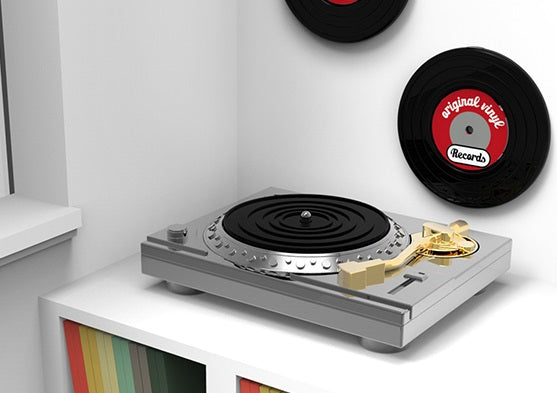 Keyring Silver Turntable