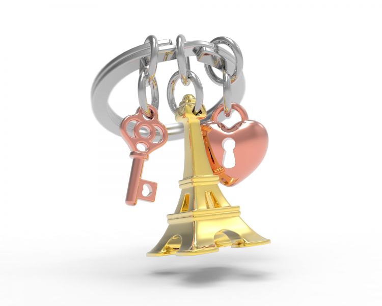Golden Eiffel Tower Key Porte