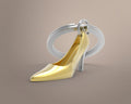 Keyring High Heel Gold