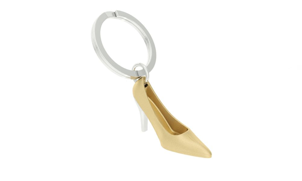 Keyring High Heel Gold Mat
