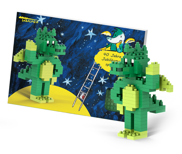 BRIXIES Postcard Tabaluga - Limited Special Edition - 40th Anniversary Special