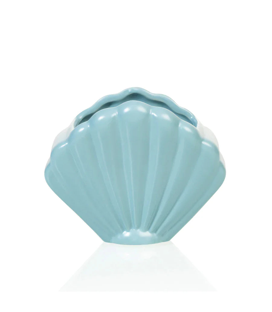 Blue shellfish flower pot