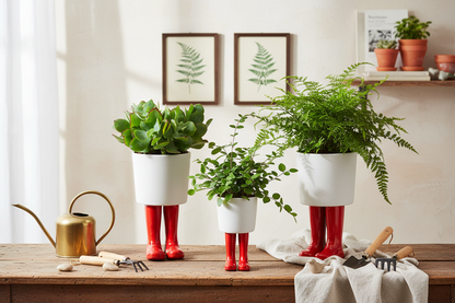 Flower jar Boots Wellington Red