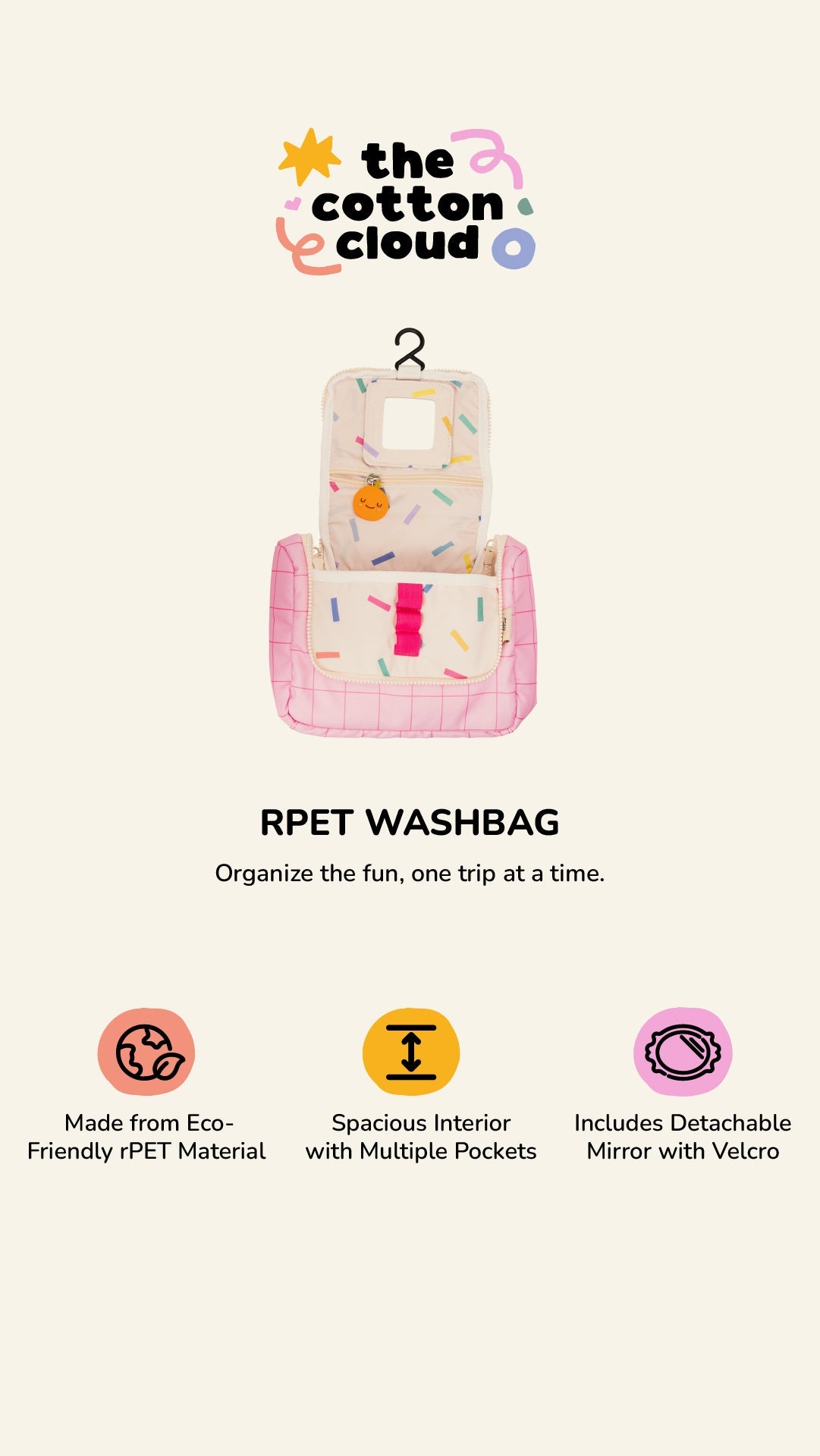 Mandy the Mandarin rPET Toiletry Bag
