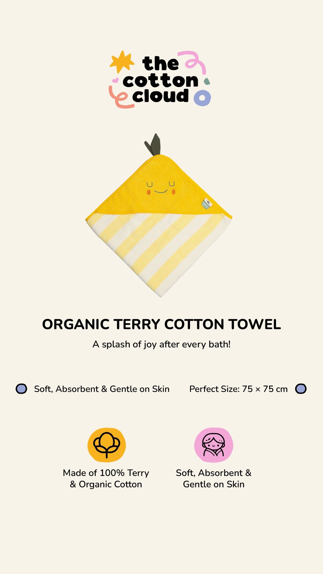Pedro Pear hooded towel