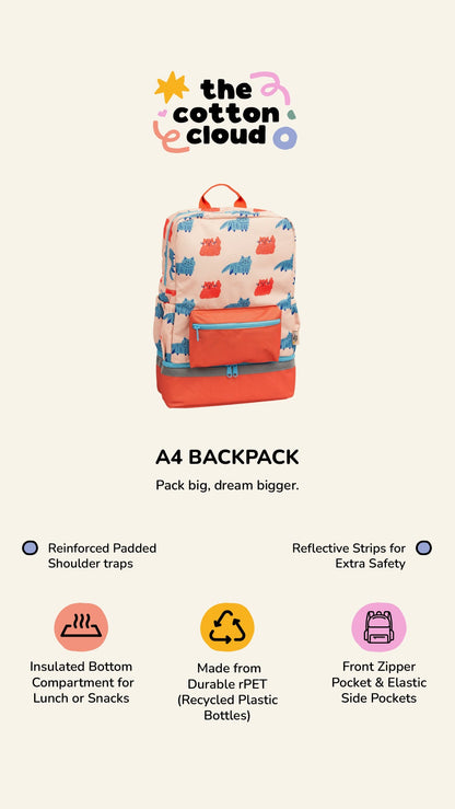 Children's A4 Backpack DANCING HEARTS