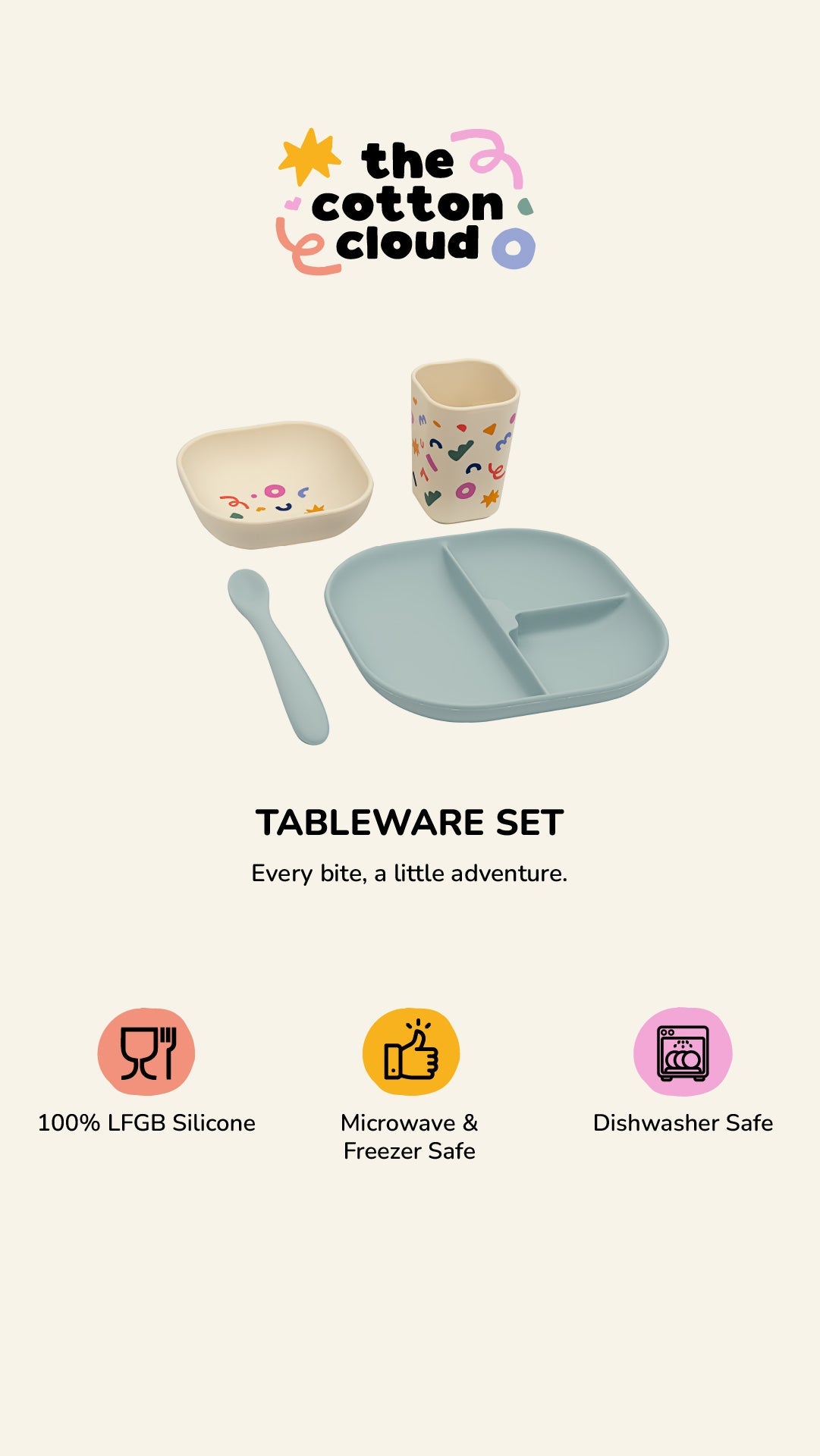 Confetti Cobalt dinnerware