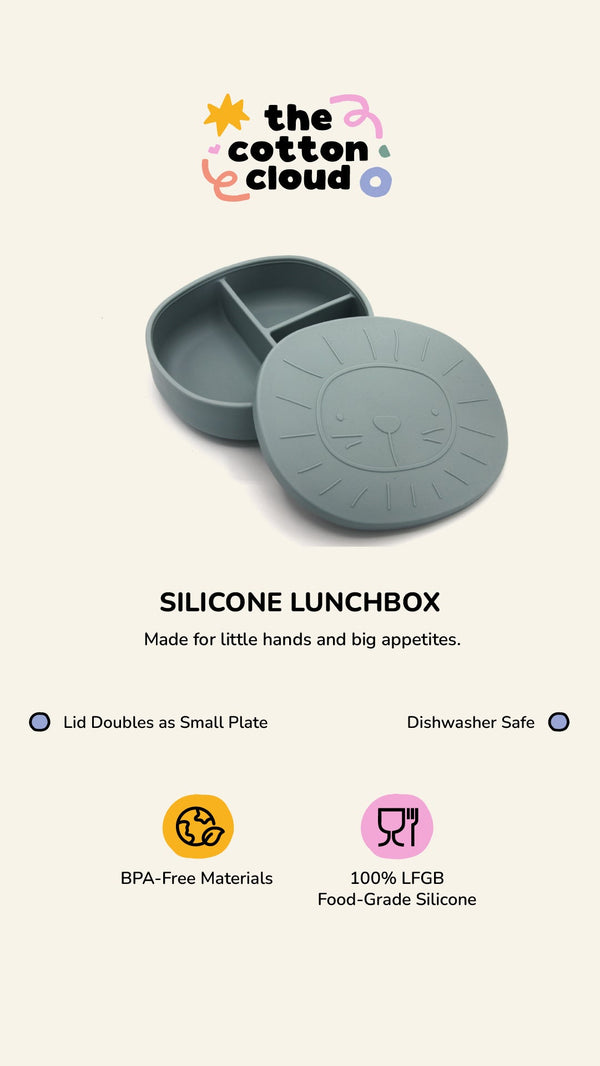 Milo Storm Grey Silicone Lunchbox