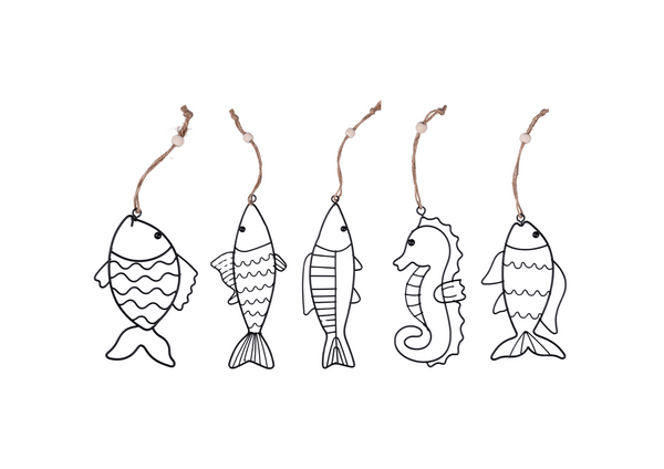 METAL FISH HANGERS 5 ASS - 5921873
