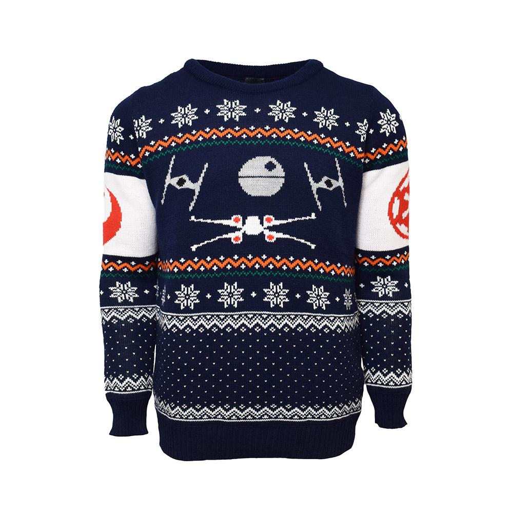 Christmas sweater x-wing vs. tie fighter