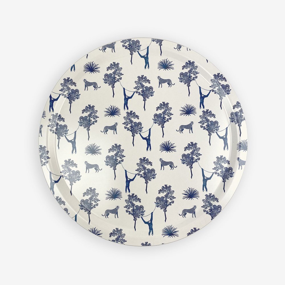Blue jungle - Round tray