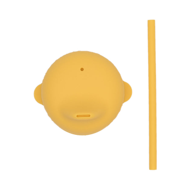 Lid and mini yellow straw