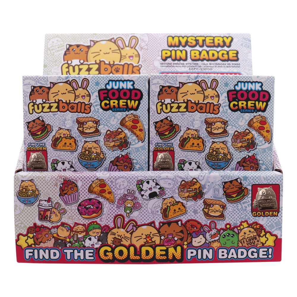 Display de 12 blind boxes Fuzzballs - pin’s mystère