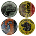 Set de 4 sous-verres métal imprimés Godzilla