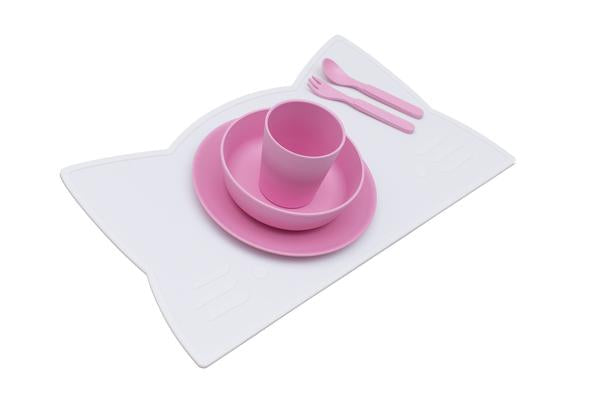 Witte katten siliconen placemat 