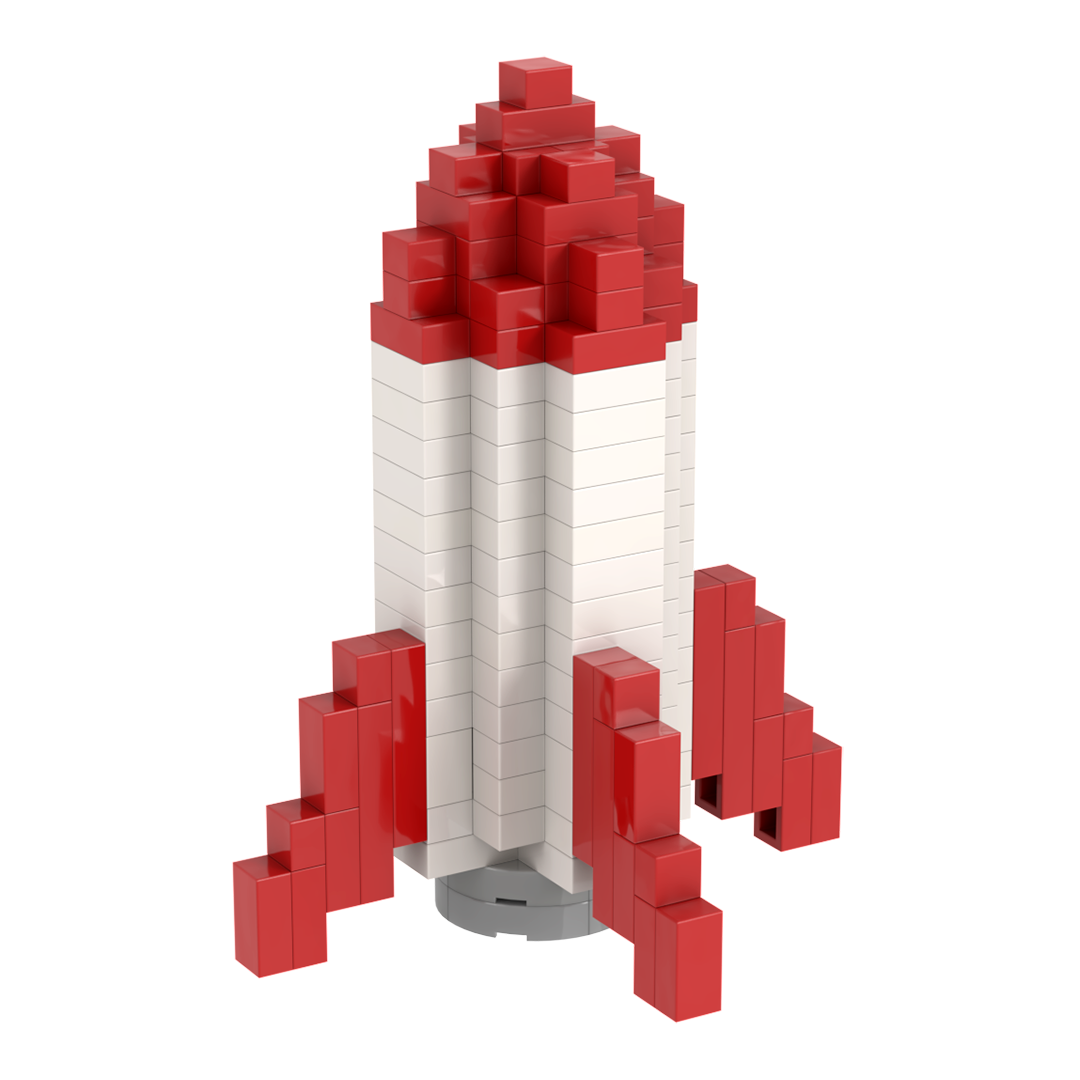 BRIXIES Postcard Rocket