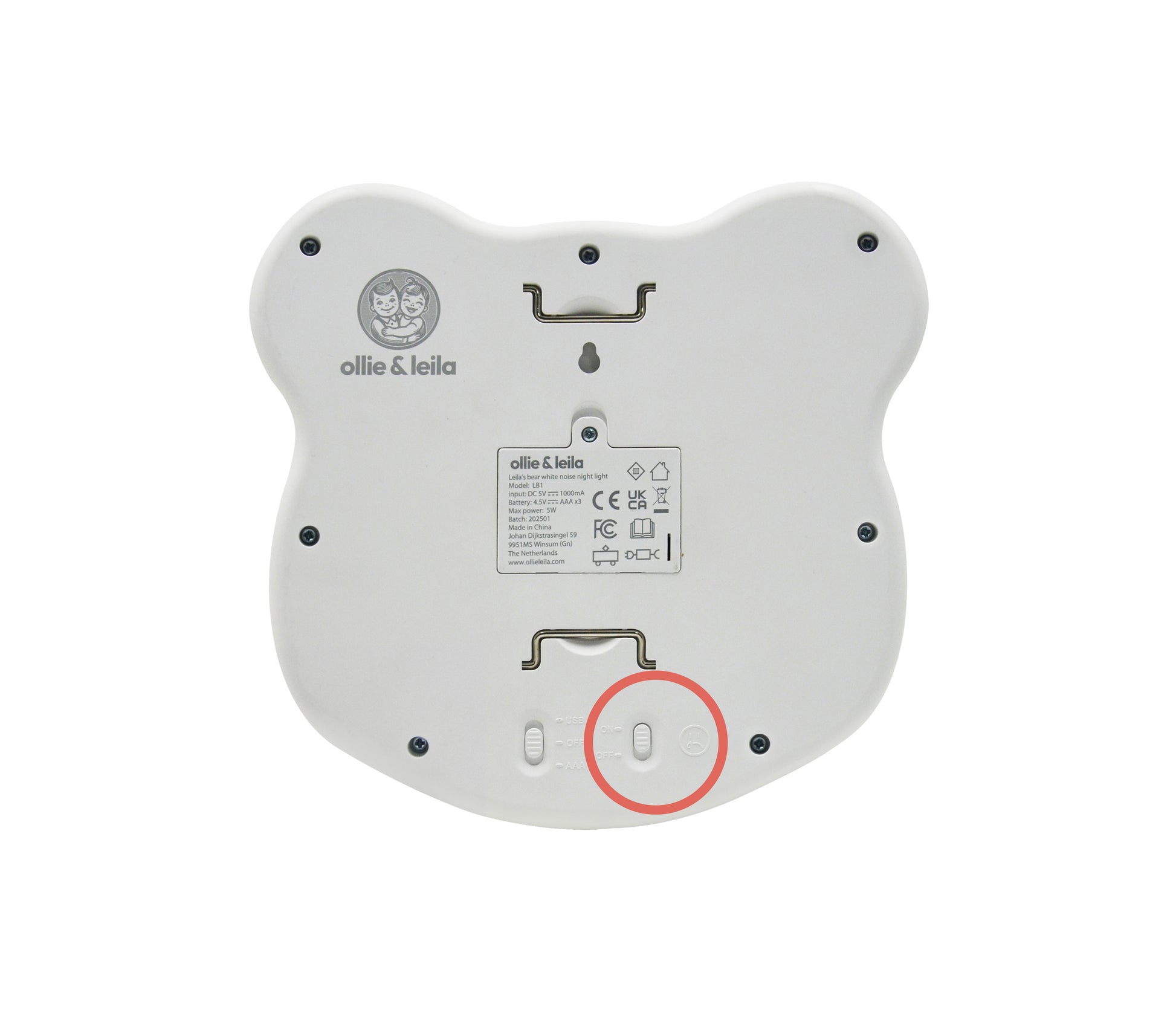 veilleuse bruits blancs ours ollie leila