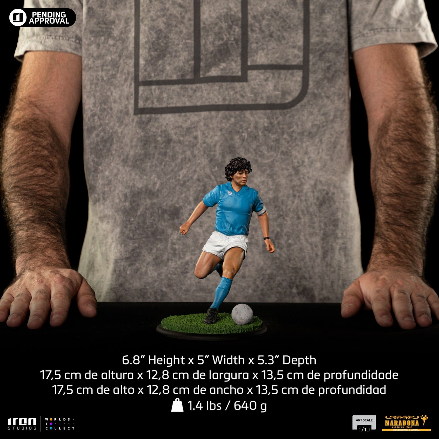Diego Maradona Statue (Napoli Version) - Art Scale 1/10 - Iron Studios