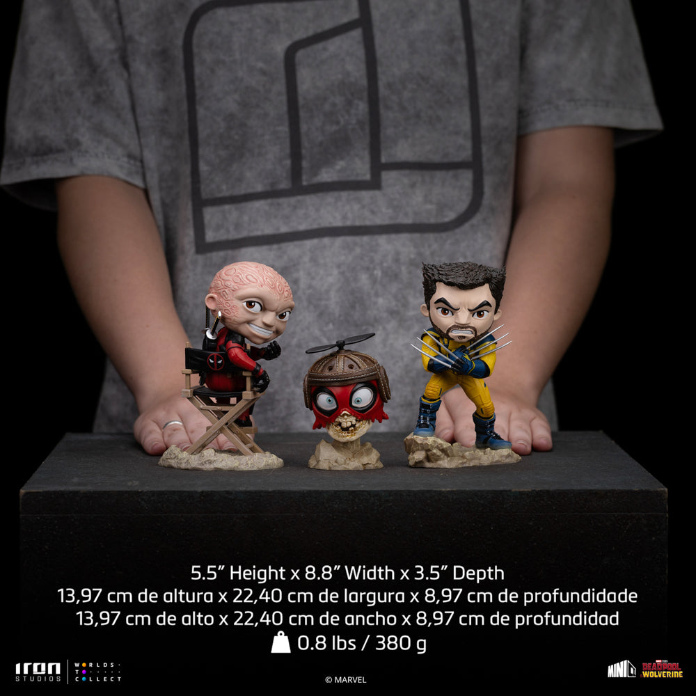 Deadpool, Wolverine and Headpool Statue - Deadpool & Wolverine - Minico - Iron Studios