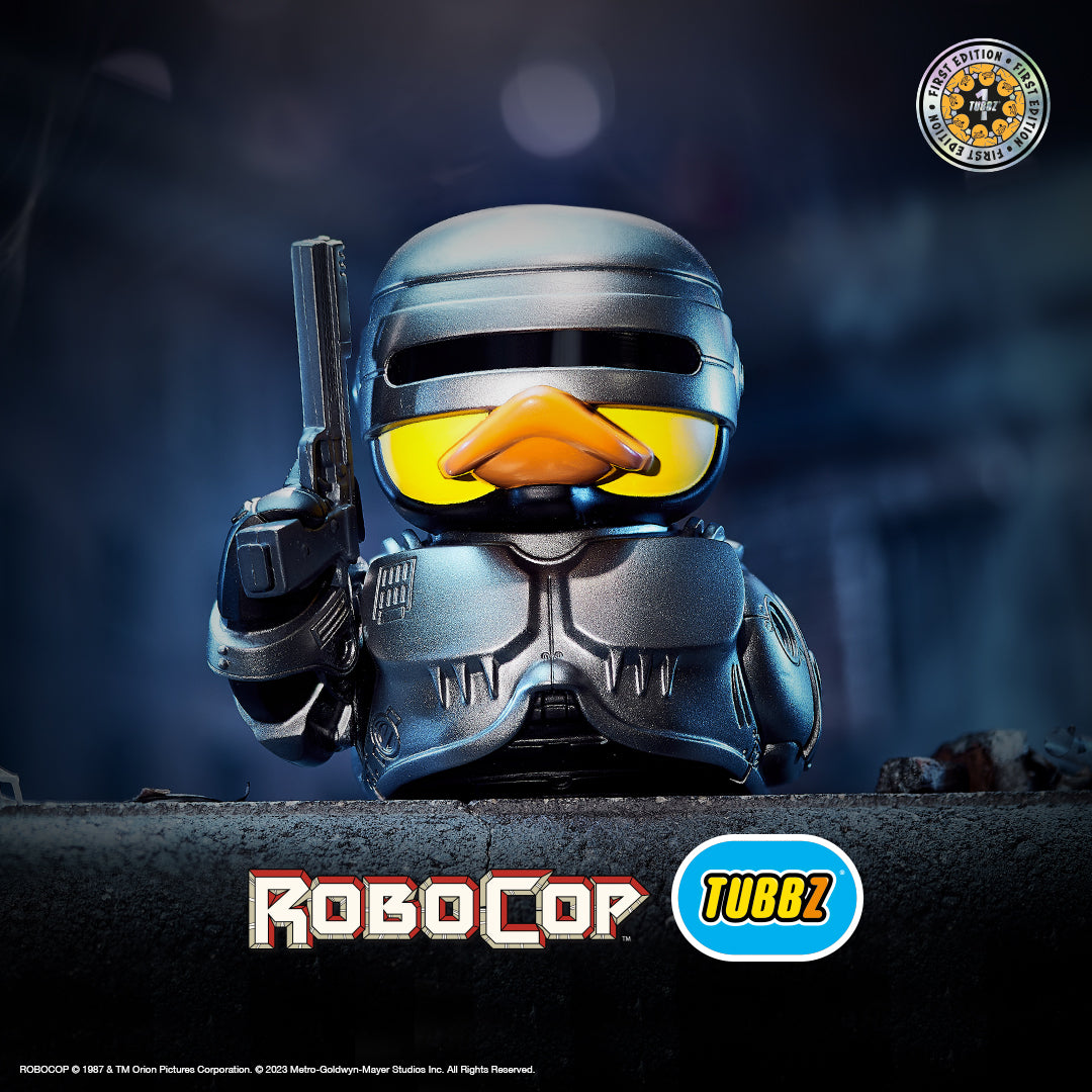 Canard RoboCop TUBBZ | Numskull Official Robocop TUBBZ Cosplay Duck Collectable