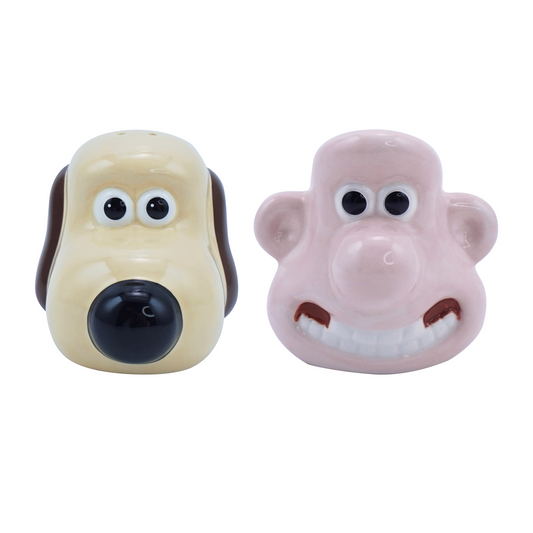 Wallace & Gromit Ceramic Salt and Pepper Shakers