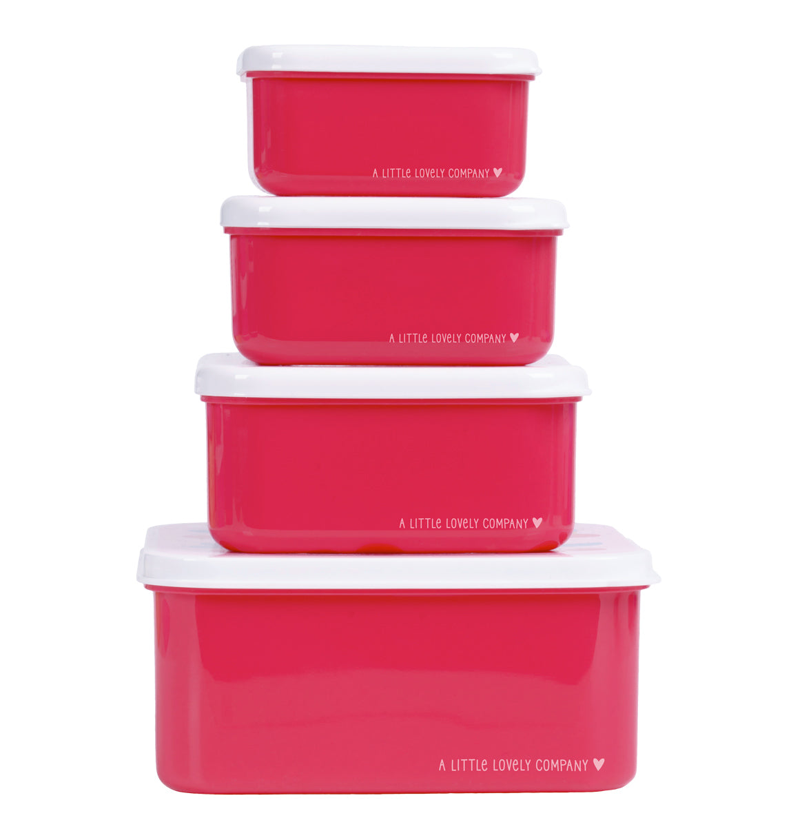 Lot de 4 boîtes repas et goûter - Cerises – vue 5 – A Little Lovely Company