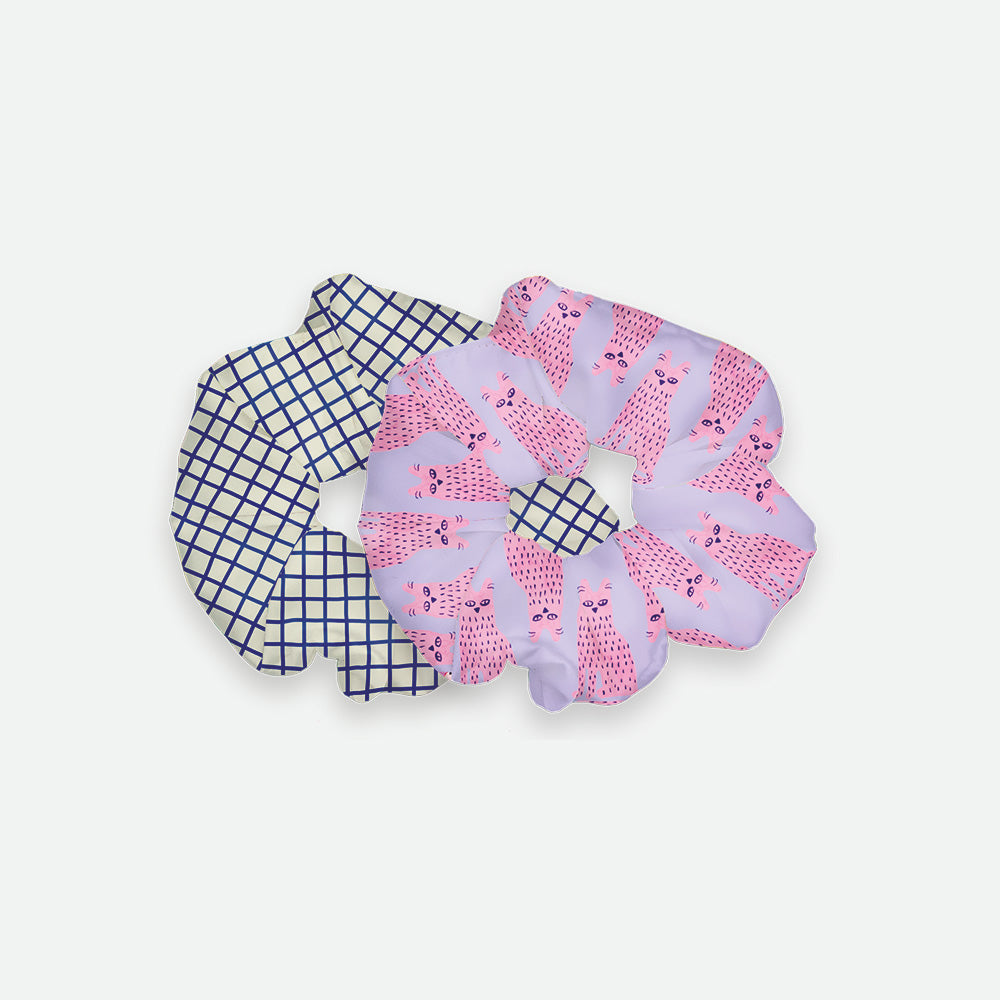 Happy Cat - Scrunchie Duo