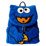 sesame street cookie monster plush cosplay mini backpack with coin bag