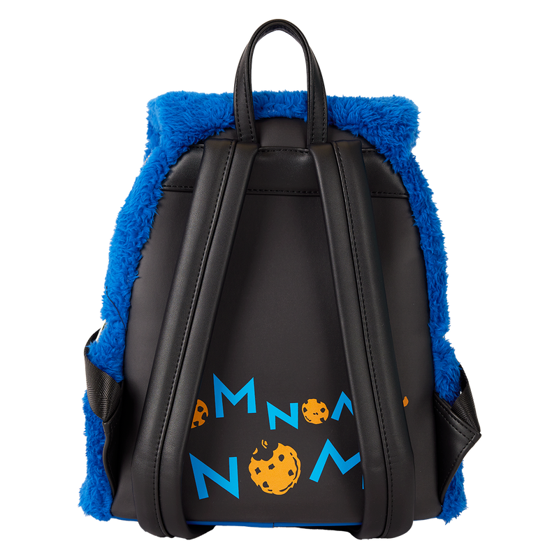 sesame street cookie monster plush cosplay mini backpack with coin bag