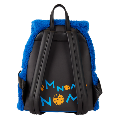 sesame street cookie monster plush cosplay mini backpack with coin bag