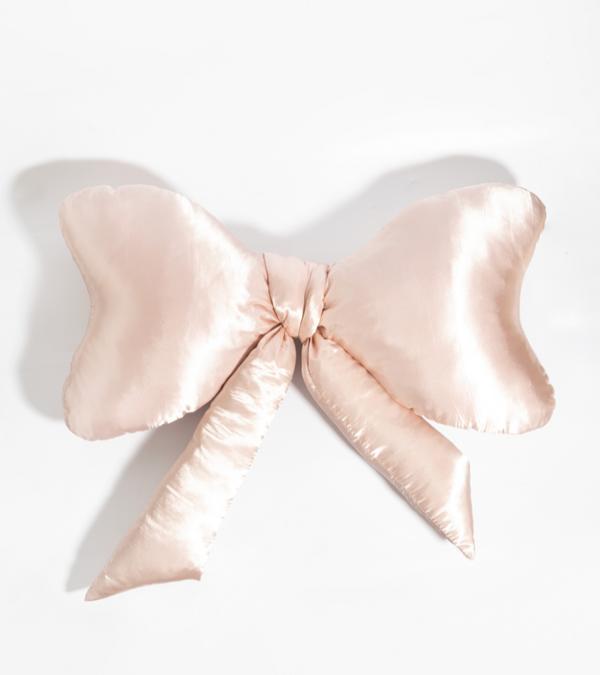 Satin knot cushion