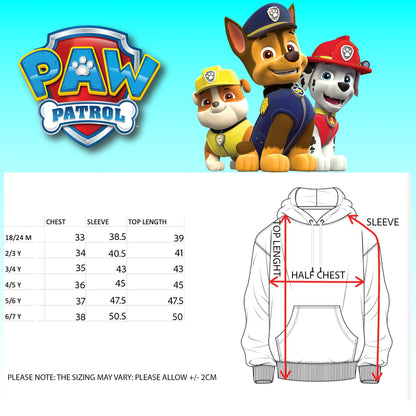 Paw Patrol Personalised Initial Hoodie for Girls - Pink