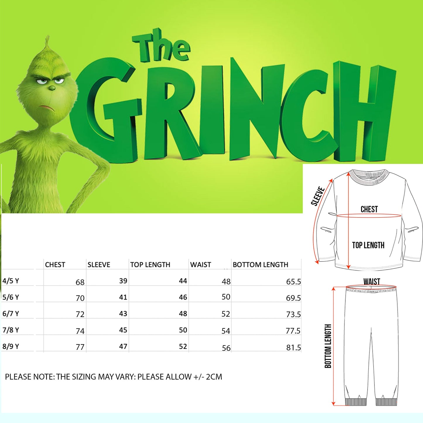 The Grinch Personalized Christmas Pajamas