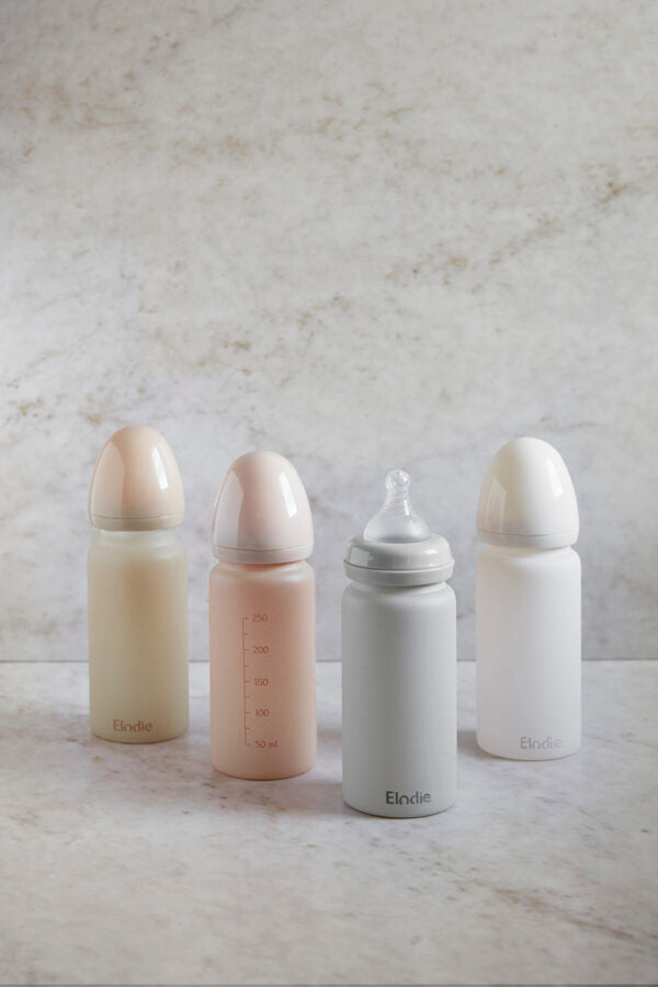 Glass Baby Bottle Pure Khaki