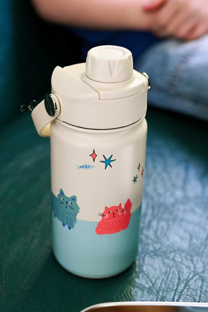 Stainless steel water bottle Meowtiful Cats