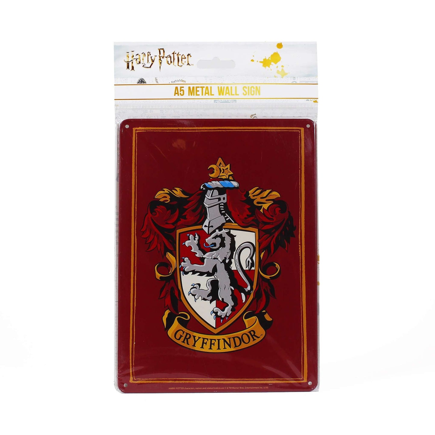 Plaque décorative en métal Harry Potter - A5 Gryffondor